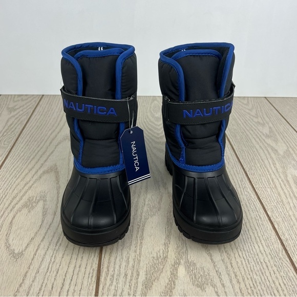Nautica Girl's Albemarle 4 Cold Weather Boots Kids Sizes Black Cobalt Pop $50 - Picture 2 of 7